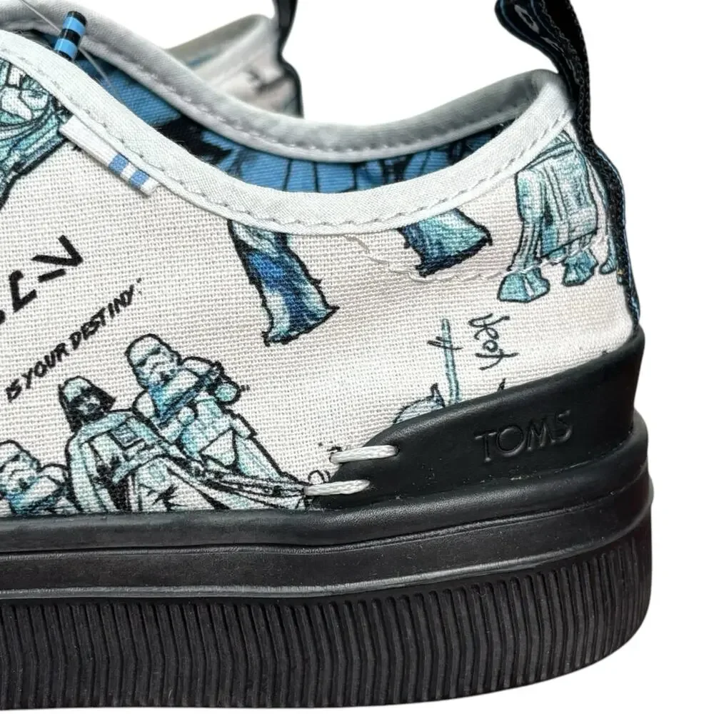 NWB Star Wars x TOMS Trvl Lite Low Men's Shoes Characters Sketch Print Size 7.5